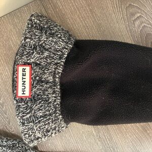 Fleece Tall Boot Hunter Sock. White and Black.